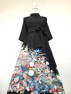 着物リメイクワンピース3704