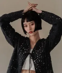 ❤️ローリーズファーム❤️クロシェ2WAYカーディガン
