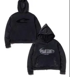 age factory flagstuffコラボ　黒パーカー　XLサイズ age factory flagstuffコラボ 水色パーカー XLサイズ - メルカリ