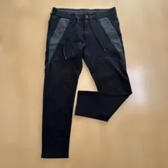 スリムフィットパンツ ブラック グレー