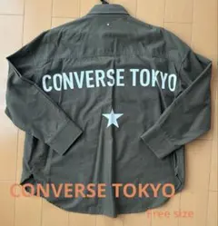 【Free】CONVERSE TOKYO［コンバーストウキョウ］カーキー　シャツ