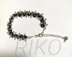 オリジナルハンドメイドアクセサリー☆ビーズ ブレスレット ブラック