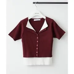 NICE CLAUP 半袖 ニット