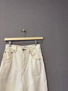 AZUL ホワイト ワイドレッグデニムパンツ