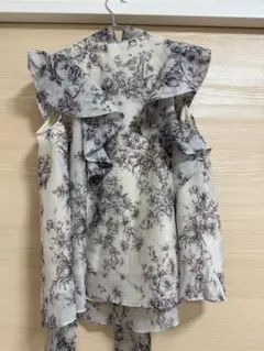 SNIDEL フリルノースリーブシャツ ONE SIZE