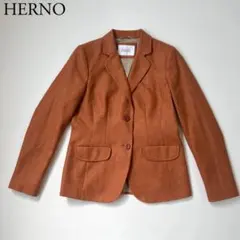 美品　HERNO ヘルノ　テーラードジャケット　カシミヤ　シルク混　オレンジ系のサムネイル
