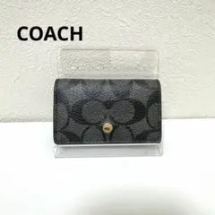 む*ん様 COACH コーチ シグネチャー柄 キーケース