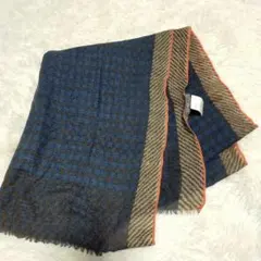 美品　EPICE エピス ストール　紺　千鳥格子　ウール