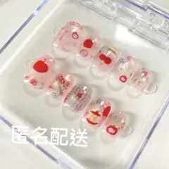 【現品】ネイルチップ　フルーツ柄　マグネット 韓国