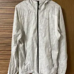 ミズノグレー フード付き ウィンドブレーカー