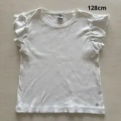 PETIT BATEAU フリルTシャツ ホワイト 128cmのサムネイル