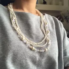 フェイクパールネックレス