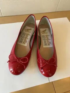 farfalle バレエシューズ 23.0 レッド エナメル