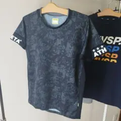 未使用に近い アスレタ　ドライTシャツ　Sサイズ ブラック系　ATHLETA