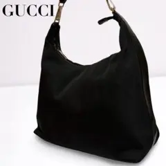【正規品】グッチ GUCCI ワンショルダー キャンバス レザー 黒 男女兼用
