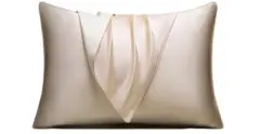 シルク製　枕カバー2枚セット　シャンパンゴールド