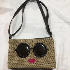 未使用品ａ〜jolie アジョリー カゴショルダーバッグ　サングラス