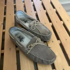 ブラウン スエード モカシン