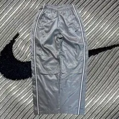 00s nike y2k バギーナイロンパンツ サイドライン シルバー テック系