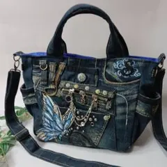 そらまめ様専用②　リメイクデニムバッグ