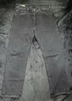 Levi's 555 W31L32ブラック ストレートデニム