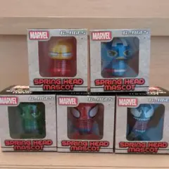 MARVEL スプリングヘッドマスコット 6個セット