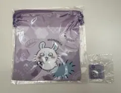 ちいかわ×くら寿司コラボ モモンガ 巾着袋＆アクリルマグネット