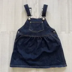 【PETIT BATEAU】デニムサロペットワンピース 24m/86cm