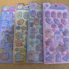 【正規品】うるちゅるポップシール　おぱんちゅうさぎとうぽちゃむ