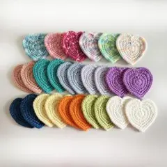 【セール中】コースター ドイリー 手編み 編み物 ハンドメイド ハート 25枚