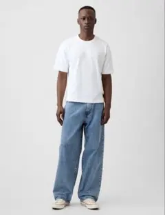 GAP スーパーバギーデニム　ライトブルー　34×32のサムネイル