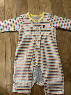 MIKI HOUSE FIRST ストライプロンパース