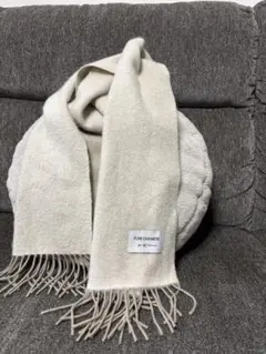 TK タケオキクチ　ピュアカシミア　ストール　マフラー　ベージュ　リバーシブル