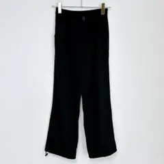 スプレイプレミアム　裾ドロストパンツ　ウエストゴム　カジュアル　黒　Sのサムネイル
