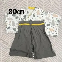 クマ柄ベビー着物スタイル 80㎝