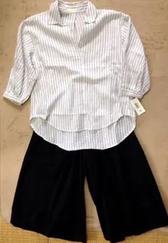 ★タグ付　シャツ&スカーチョ2点セット  F★