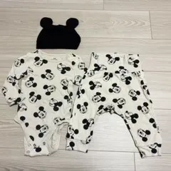 H&M ミッキーマウス ロンパース 帽子 セット