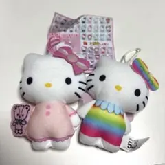 ハローキティ　マクドナルドハッピーセット　ぬいぐるみキーホルダー