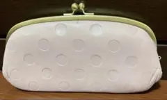 ドット柄 がま口 長財布 ピンク - メルカリ