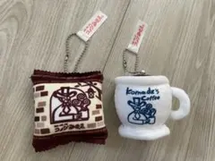 コメダ珈琲店 キーホルダー コーヒーカップとクッション型