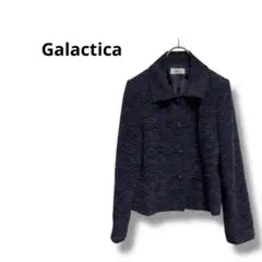【Galactica】レディース　長袖ジャケット　ステッチ　ネイビー 13AR