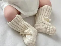 シエルドべべ♡オリジナル♡ベビーニットソックス♡Cream❤