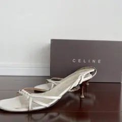 【サイズ24cm】CELINE ホワイトストラップサンダルのサムネイル