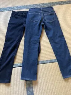 140センチ　裏起毛　ストレートデニム2枚セット