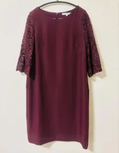 UNTITLED 袖レース ひざ丈ワンピース 美品