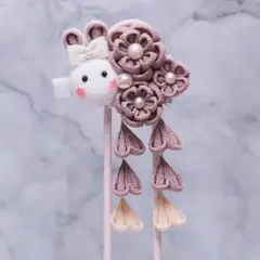 つまみ細工髪飾り　ヘアクリップ
