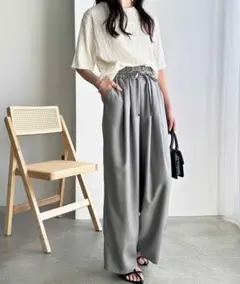 ⭐️新品⭐️大人気 ジーラ ワイドパンツ イージーパンツ リネンライク素材 Sサイズ