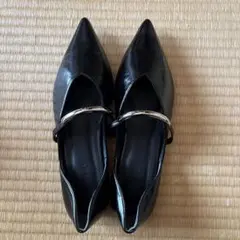 AZUL ルクスメタルポインテッドパンプス　 ブラック
