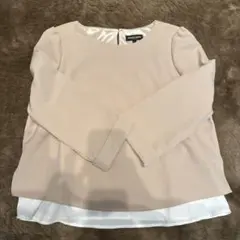 ベージュ 長袖 シャツ M〜Lサイズ 授乳服