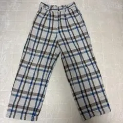 チェック柄 カジュアルパンツ